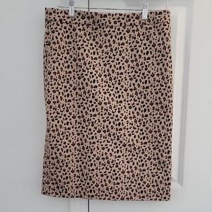 J.Crew Leopard Print Tan Skirt Size 6